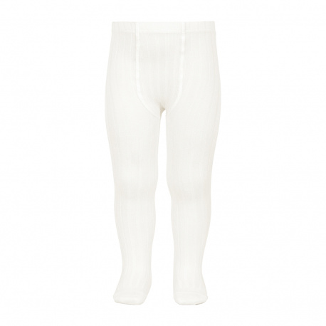 Collants basiques côtelées CREME