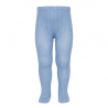 Calzamaglie basic a coste AZZURRO