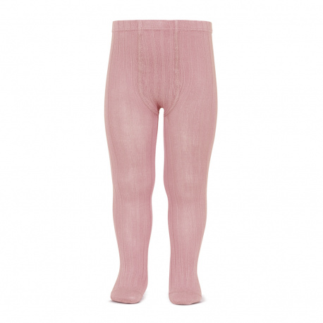 Collants basiques côtelées PALE ROSE