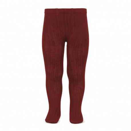 Basic rib tights BURGUNDY