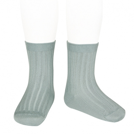 Basic rib short socks DRY GREEN