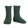 Basic rib short socks PINE