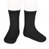 Basic rib short socks BLACK