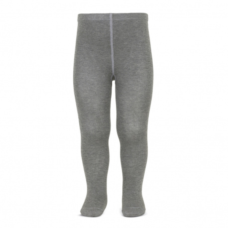 Plain stitch basic tights LIGHT GREY