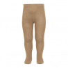 Plain stitch basic tights CAMEL