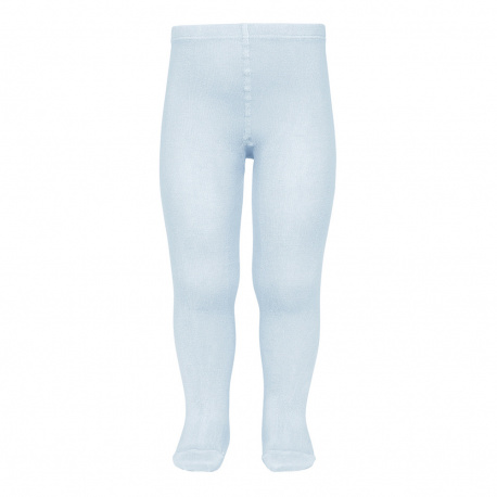 Plain stitch basic tights BABY BLUE