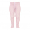 Plain stitch basic tights PINK