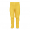 Plain stitch basic tights YELLOW