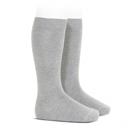 Chaussettes hautes basiques unies ALUMINIUM