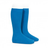 Plain stitch basic knee high socks ELECTRIC BLUE