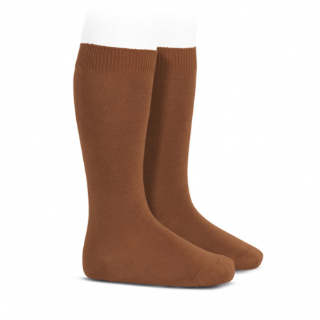 Plain stitch basic knee high socks OXIDE