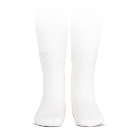 Chaussettes courtes unies basiques BLANC