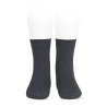 Chaussettes courtes unies basiques ANTHRACITE