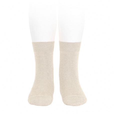 Chaussettes courtes unies basiques LIN