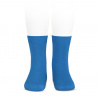 Chaussettes courtes unies basiques GROS BLEU