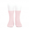 Chaussettes courtes unies basiques ROSE