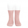 Plain stitch basic short socks PALE PINK