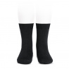 Chaussettes courtes unies basiques NOIR