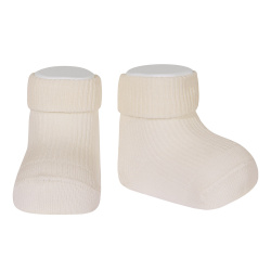 1x1 ankle socks with folded cuff LINEN