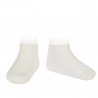 Elastic cotton trainer socks BEIGE