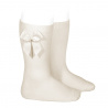 Chaussettes hautes coton avec noeud latéral LIN