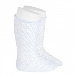 Net openwork perle knee...