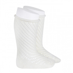 Net openwork perle knee...