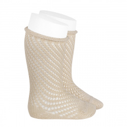 Net openwork perle knee...