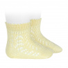 Cotton openwork short socks BUTTER