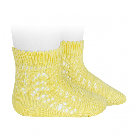 Chaussettes courtes coton ajourée LIMONCELLO