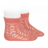 Cotton openwork short socks PEONY