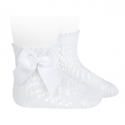 Cotton openwork short socks...