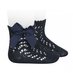 Cotton openwork short socks...