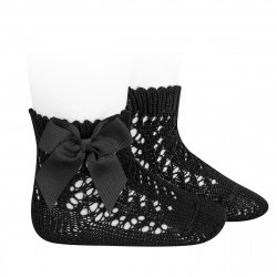 Cotton openwork short socks...