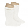 Chaussettes hautes coton BLANC