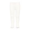 Perle openwork tights lateral spike CREAM