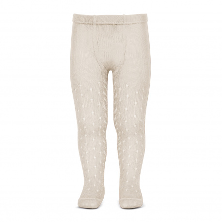Perle openwork tights lateral spike LINEN