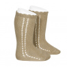 Side openwork perle knee high socks ROPE