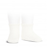 Perle side openwork short socks CREAM