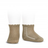 Perle side openwork short socks ROPE