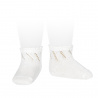 Calcetines cortos perlé calados BLANCO