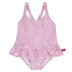Pink ballerina upf 50 swimsuit with waist flounce PETAL