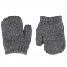Merino wool-blend one-finger mittens LIGHT GREY