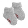 Calcetines mezcla lana merino puño vuelto y rizo ALUMINIO