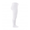 Collants coton unies avec pompons BLANC