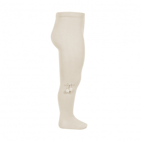 Collants coton unies avec pompons LIN