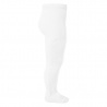 Collants motif relief latéral BLANC