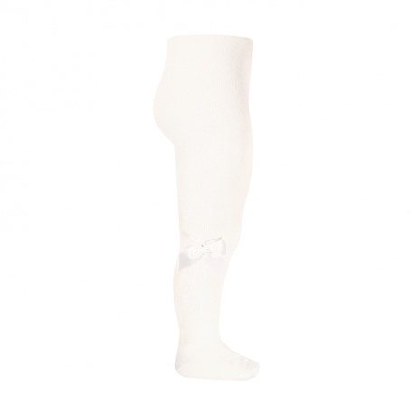 Collants coton avec noeud latéral CREME