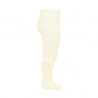 Collants coton avec noeud latéral ECRU