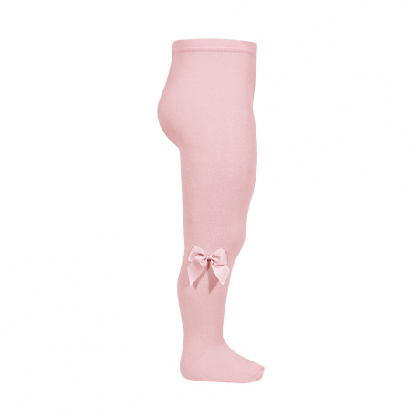 Collants coton avec noeud latéral PALE ROSE